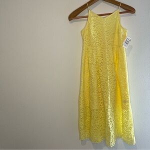 NEW Coquette Floral Lace Dress Nordstrom Yellow Lemonade size 14 Girl S Women